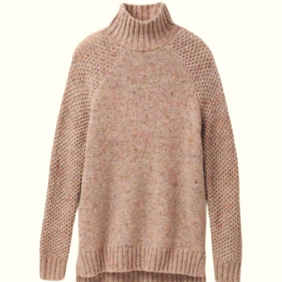 NWT PrAna Wool Blend Ibid Tunic Mock Sweater Oversized Wool Silk Blend - Picture 4 of 6